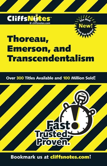 Cover of Cliffsnotes Thoreau, Emerson, and Transcendentalism