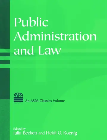 Cover of Public Administration and Law