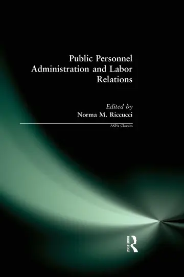 Cover of Public Personnel Administration and Labor Relations
