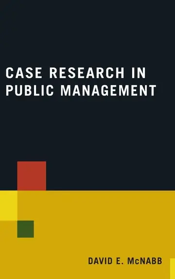 Cover of Case Research in Public Management