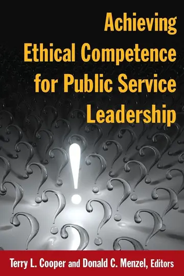 Cover of Achieving Ethical Competence for Public Service Leadership