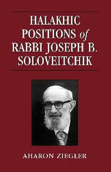 Cover of Halakhic Positions of Rabbi Joseph B. Soloveitchik