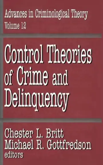 Cover of Control Theories of Crime and Delinquency
