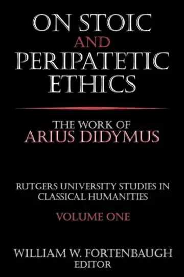 Cover of On Stoic and Peripatetic Ethics