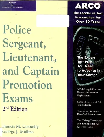 Cover of Police Sergeant Exam, 2/e