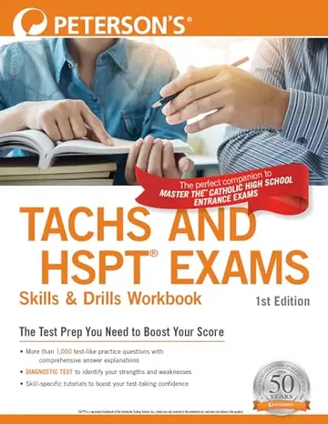 Cover of Peterson's TACHS and HSPT Exams Skills & Drills Workbook