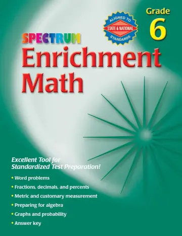 Cover of Spectrum Enrichment Math, Grade 6