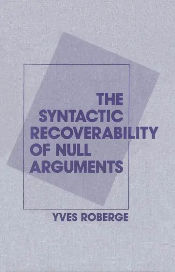 Cover of The Syntactic Recoverability of Null Arguments