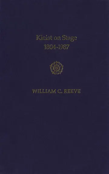 Cover of Kleist on Stage, 1804-1987