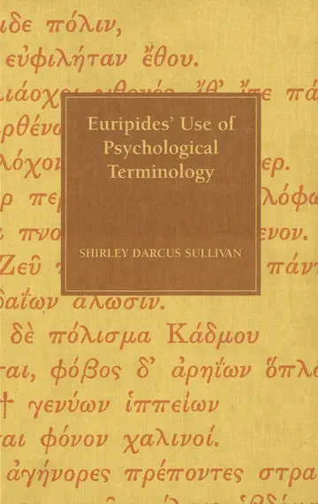 Cover of Euripides' Use of Psychological Terminology