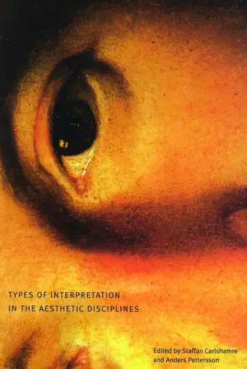 Cover of Types of Interpretation in the Aesthetic Disciplines