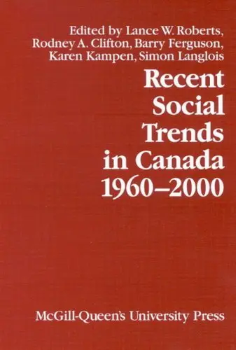 Cover of Recent Social Trends in Canada, 1960-2000