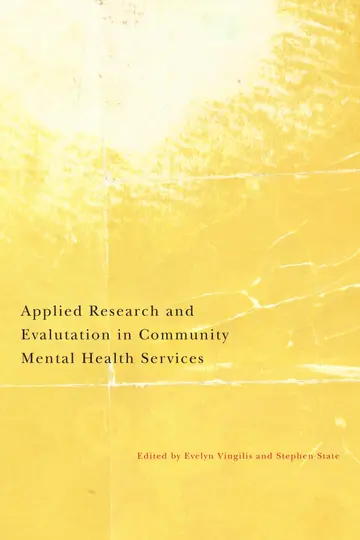 Cover of Applied Research and Evaluation in Community Mental Health Services