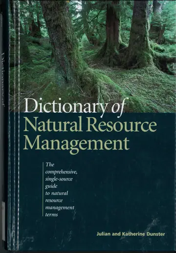 Cover of Dictionary of Natural Resource Management