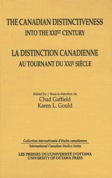Cover of The Canadian Distinctiveness into the Xxist Century