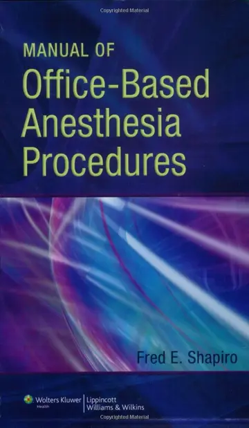 Cover of Manual of Office-Based Anesthesia Procedures