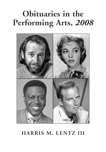 Cover of Obituaries in the Performing Arts, 2008