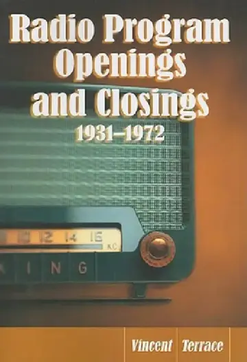 Cover of Radio Program Openings and Closings, 1931-1972