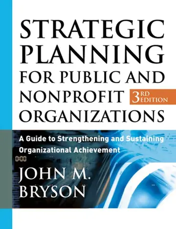 Cover of Strategic Planning for Public and Nonprofit Organizations