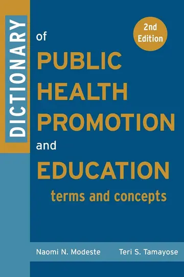 Cover of Dictionary of Public Health Promotion and Education