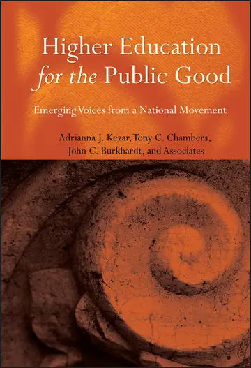 Cover of Higher Education for the Public Good