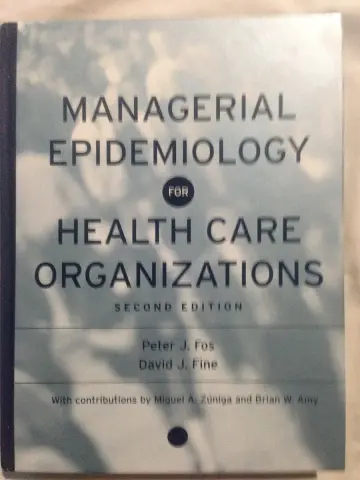 Cover of Managerial Epidemiology for Health Care Organizations
