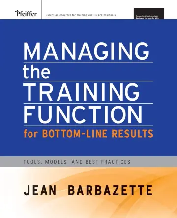 Cover of Managing the Training Function for Bottom Line Results