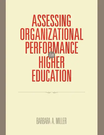Cover of Assessing Organizational Performance in Higher Education