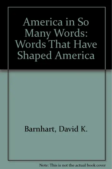 Cover of America in So Many Words