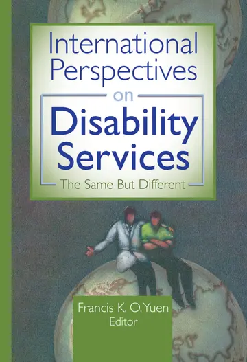 Cover of International Perspectives on Disability Services