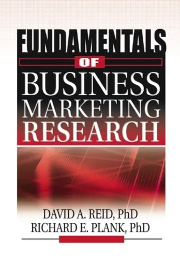 Cover of Fundamentals of Business Marketing Research