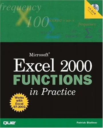 Cover of Microsoft Excel 2000 Functions in Practice