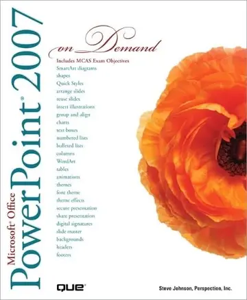 Cover of Microsoft Office PowerPoint 2007 on Demand