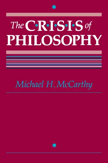 Cover of The Crisis of Philosophy