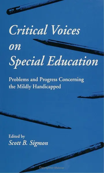 Cover of Critical Voices on Special Education