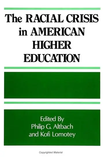 Cover of Racial Crisis in American Higher Education, the