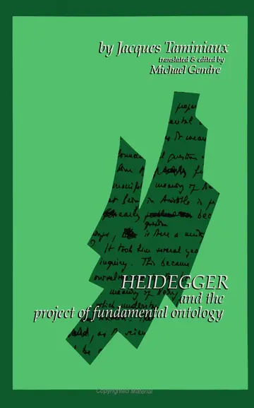 Cover of Heidegger and the Project of Fundamental Ontology