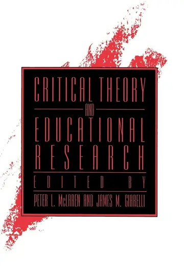 Cover of Critical Theory and Educational Research