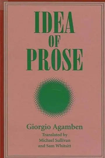 Cover of Idea of Prose