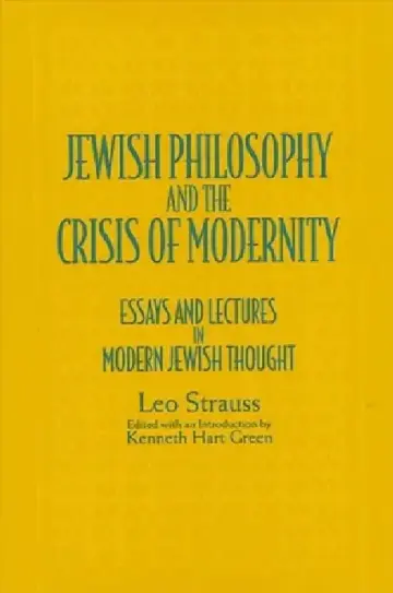 Cover of Jewish Philosophy and the Crisis of Modernity