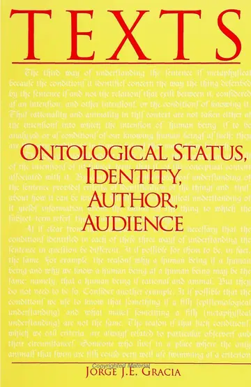 Cover of Texts
