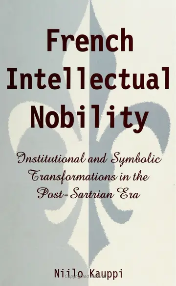 Cover of French Intellectual Nobility