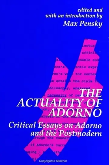 Cover of The Actuality of Adorno