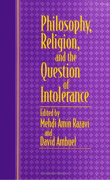 Cover of Philosophy, Religion and the Question of Tolerance