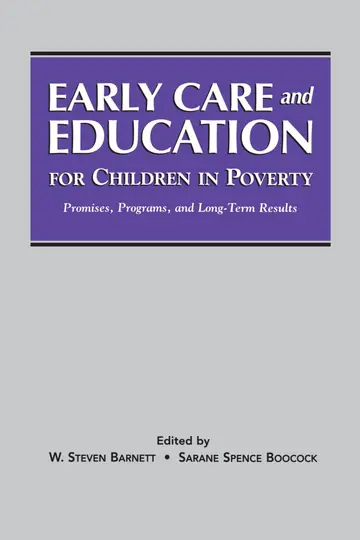 Cover of Early Care and Education for Children in Poverty
