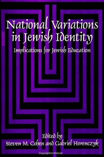 Cover of National Variations in Jewish Identity