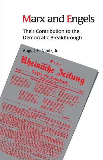 Cover of Marx and Engels: Their Contribution to the Democratic Breakthrough (Suny Series in Political Theory. Contemporary Issues)