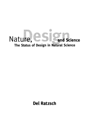 Cover of Nature, Design, and Science