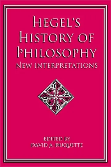 Cover of Hegel's History of Philosophy