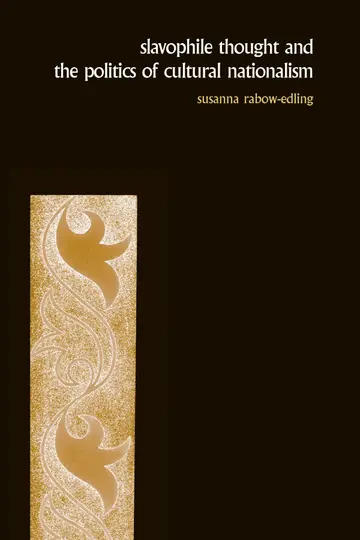 Cover of Slavophile Thought and the Politics of Cultural Nationalism